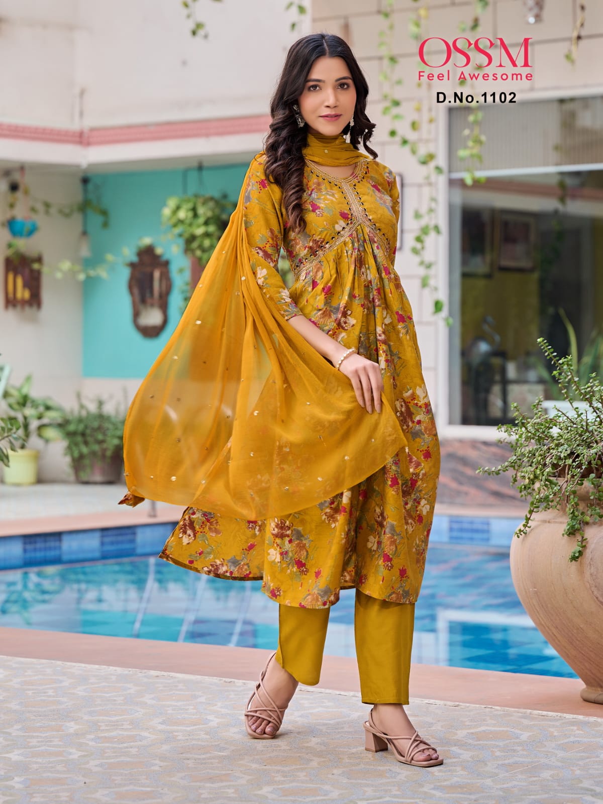 Ossm Resham Vol 11 Chanderi Modal Kurti With Bottom Dupatta
